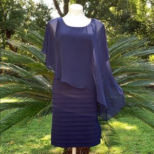 Adrianna Papell Navy Blue Dress S:2